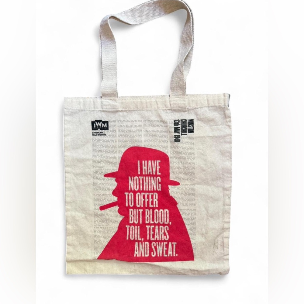 WINSTON CHURCHILL canvas tote from the London Imperial War Museum.